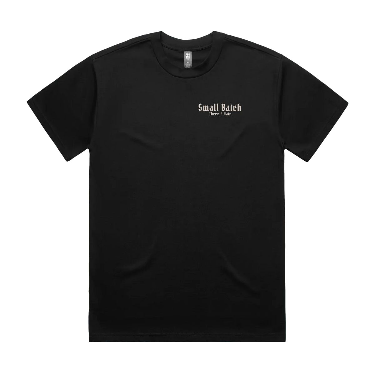 Black front flat lay