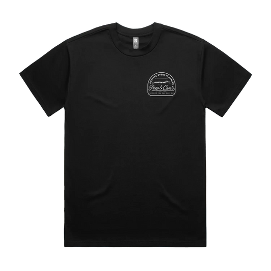 Black front flat lay