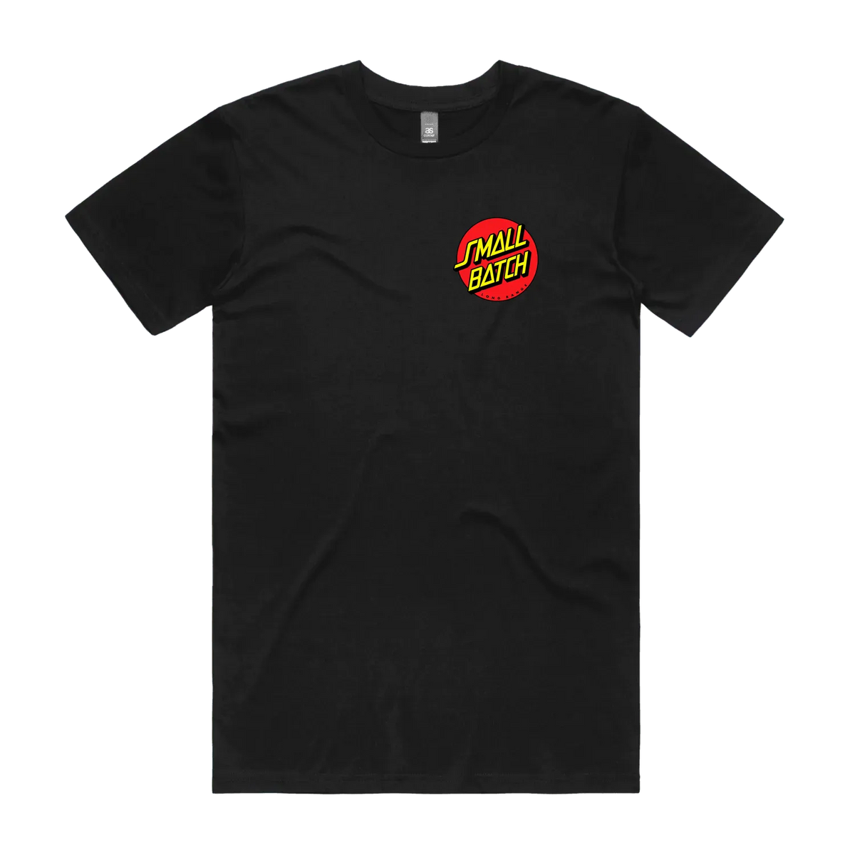 Black Small Batch Long Range shooting T-shirt by Deadspace Threads. Santa Cruz inspired screaming hand holding the Kestrel elite ballistics calculator