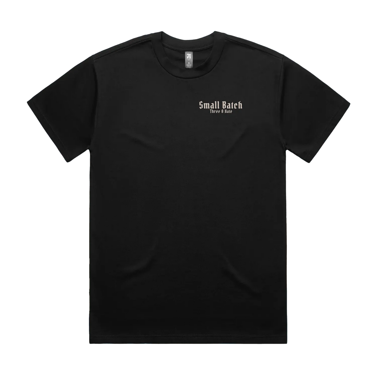 Black front flat lay