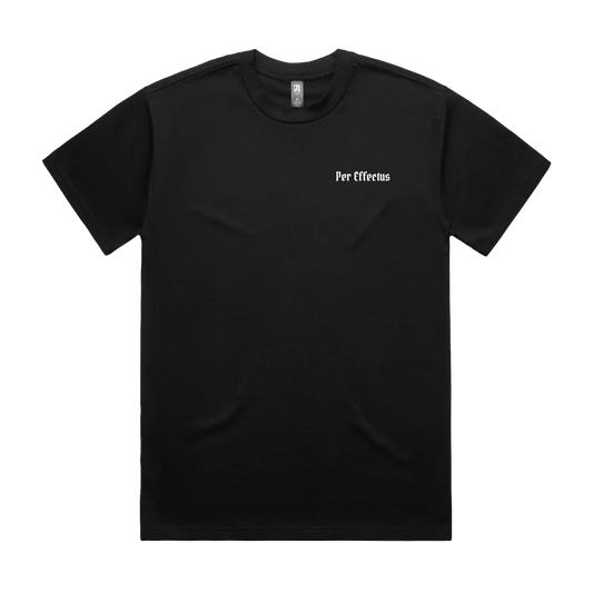 Black front flat lay