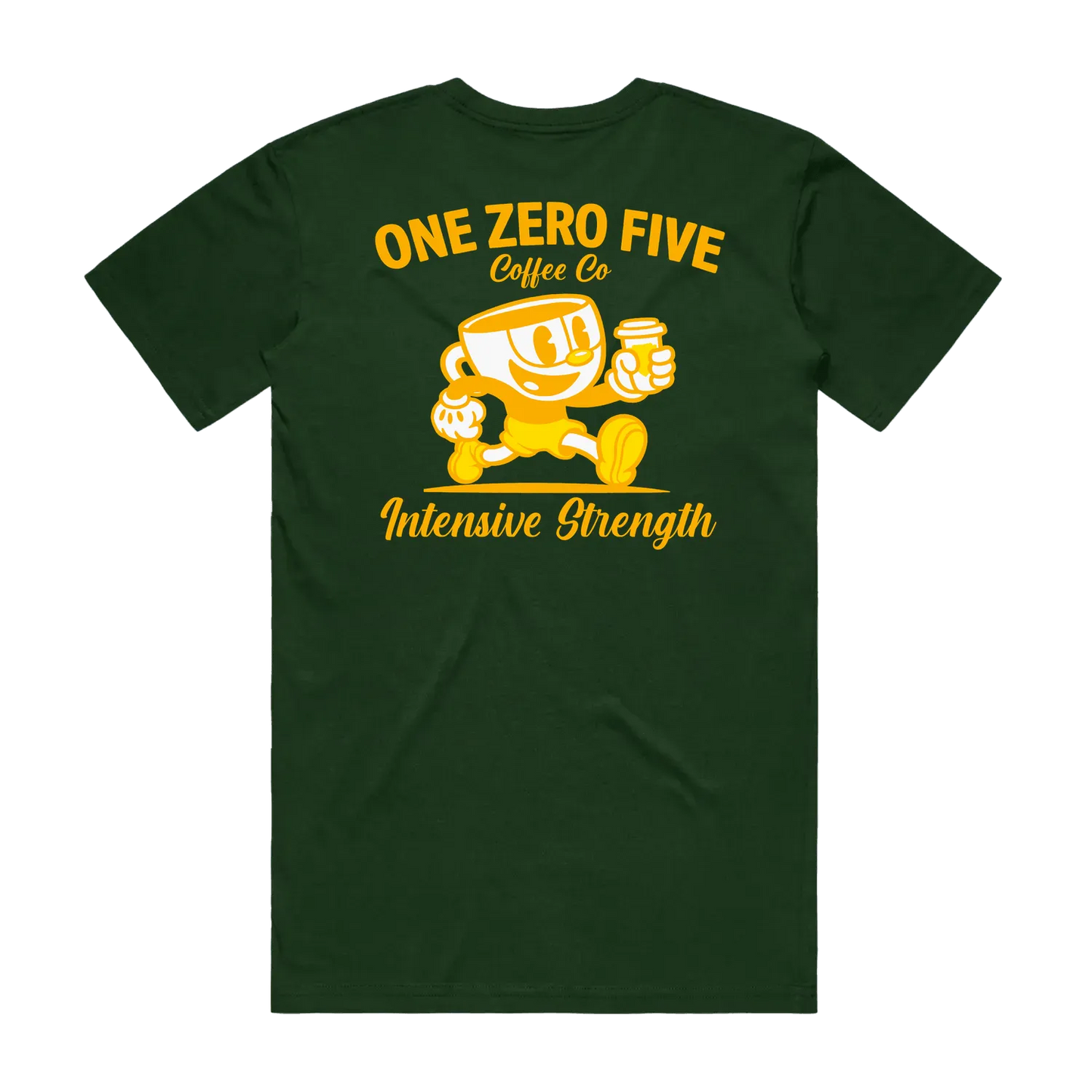 105 coffee co green and gold