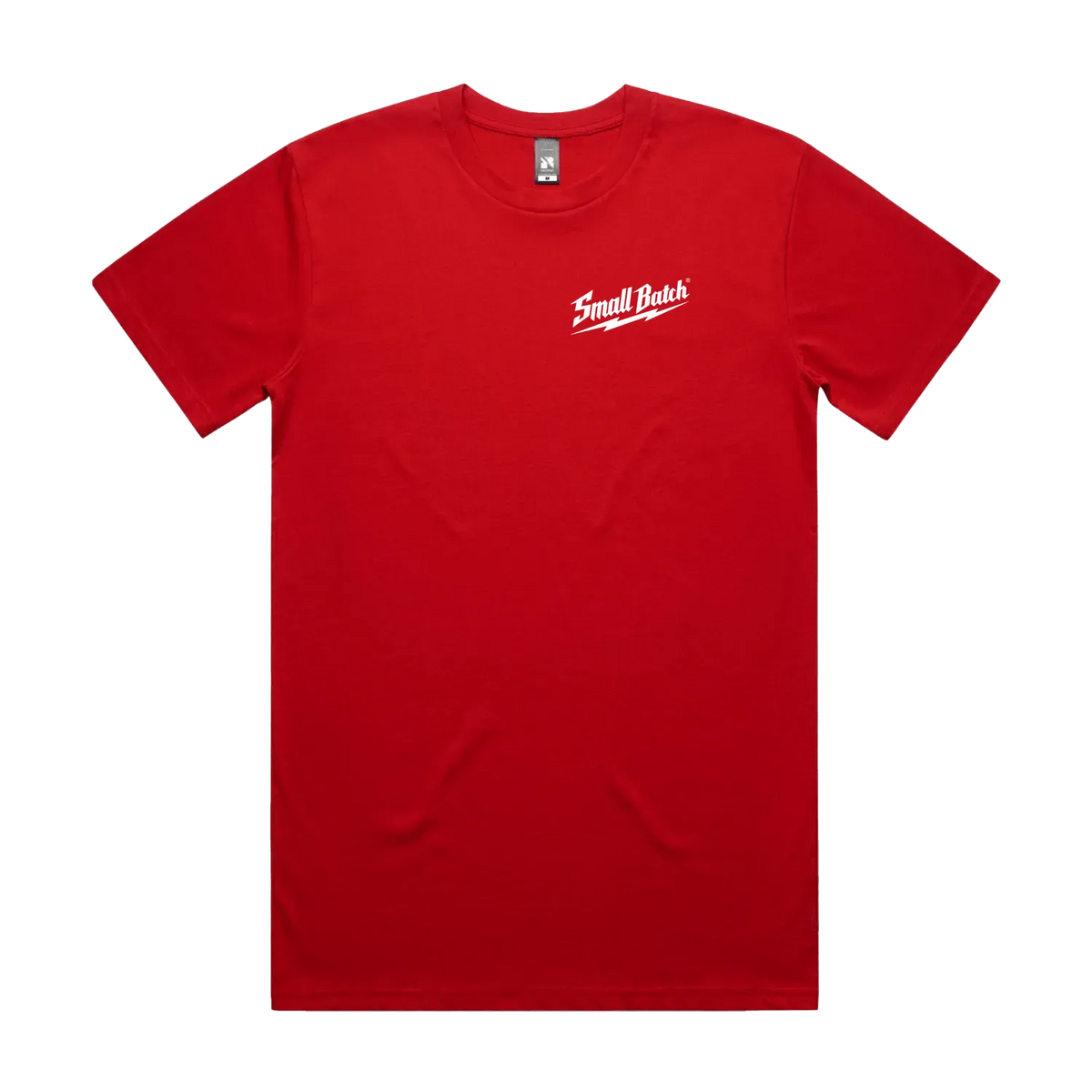 Red front flat lay